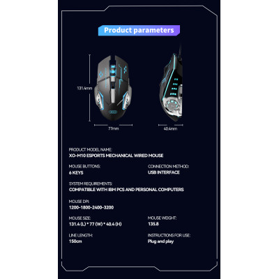 Мышка XO M10 Wireless Black/Silver (M10 Black+Silver) Винница - изображение 10