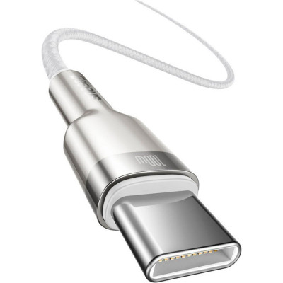 Дата кабель USB-C to USB-C 1.0m 100W metal white Baseus (CATJK-C02) Винница - изображение 2