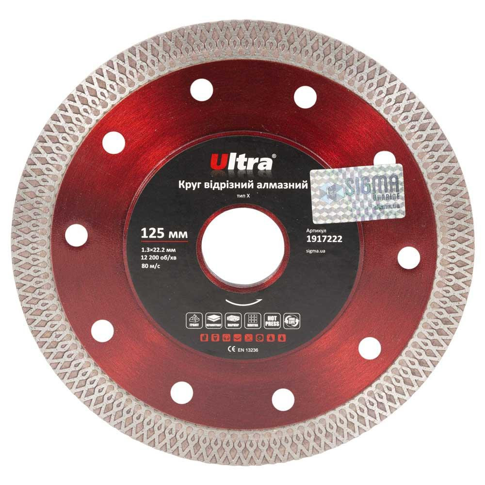 Коло відрізне алмазний тип Х Ø125×22.2мм ULTRA (1917222) Рівне - фото 1