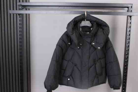 Детская зимняя черная куртка для девочки подростка 158 Николаев