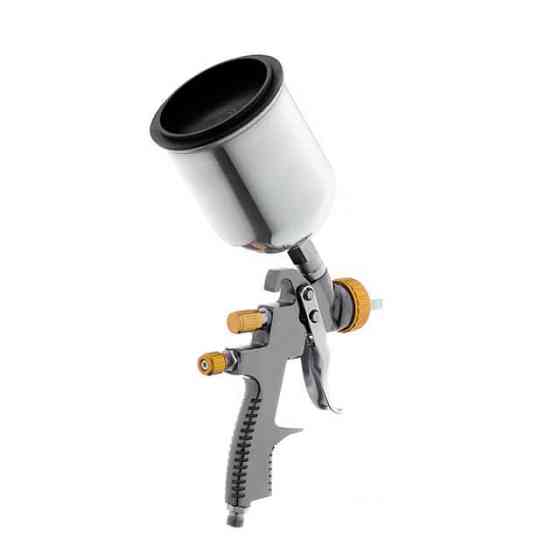 Фарбопульт пневматичний LVLP BRONZE, професійний, форсунка: 1,8 мм, верхній металевий бачок: 600 мл, 1,5 бар, STORM INTERTOOL Київ