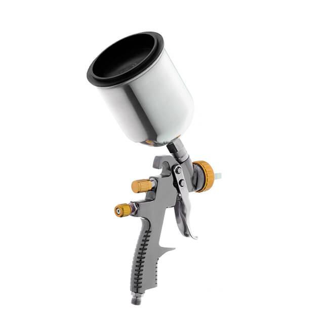 Фарбопульт пневматичний LVLP BRONZE, професійний, форсунка: 1,8 мм, верхній металевий бачок: 600 мл, 1,5 бар, STORM INTERTOOL Київ - фото 5