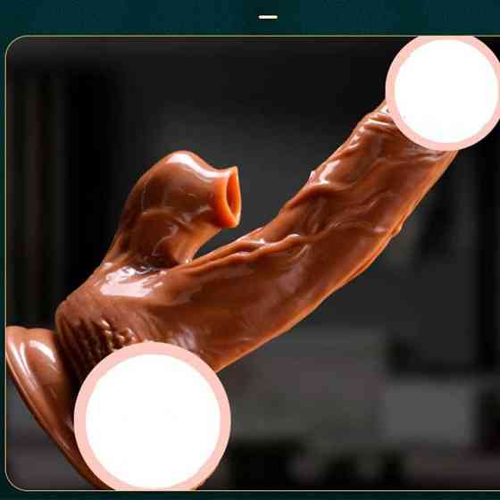 Реалистичный вибратор с вакуумом и подогревом (работает от USB кабеля) Винница