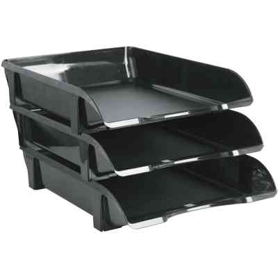 Лоток для паперів Economix горизонтальний пластик, чорний (E31803-01) Вінниця