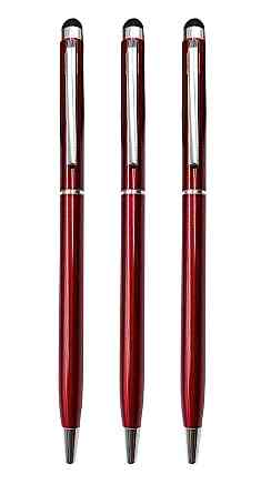 Стилус - ручка для ємнісних екранів, бордовий (комплект 3 шт.) Винница