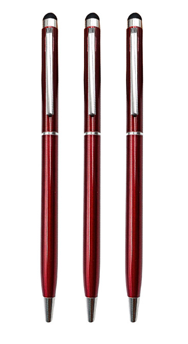 Стилус - ручка для ємнісних екранів, бордовий (комплект 3 шт.) Винница - изображение 1