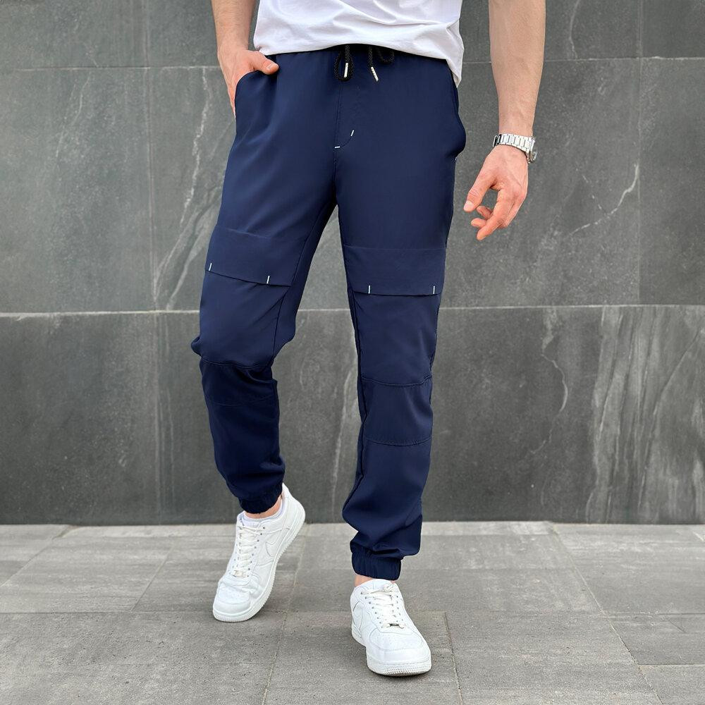 Чоловічі штани джогери з кишенями сині Pobedov Vershyna Київ - фото 8