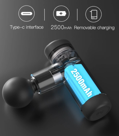 Перкусійний масажний пістолет Booster Mini X 2500mAh (6 насадок) з кейсом Вінниця