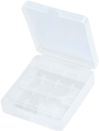 Бокс прозорий з вішаком для 4-х акумуляторів 18650 Рівне