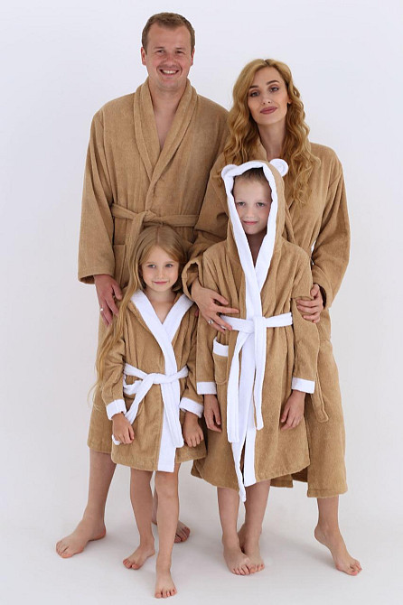 Женский халат Ideal Textile банный махровый бежевый S (56860764) Черновцы - изображение 3