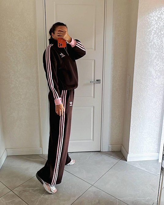 Жіночий теплий прогулянковий костюм двійка з лампасами трьохнитка на флісі Одеса - фото 5