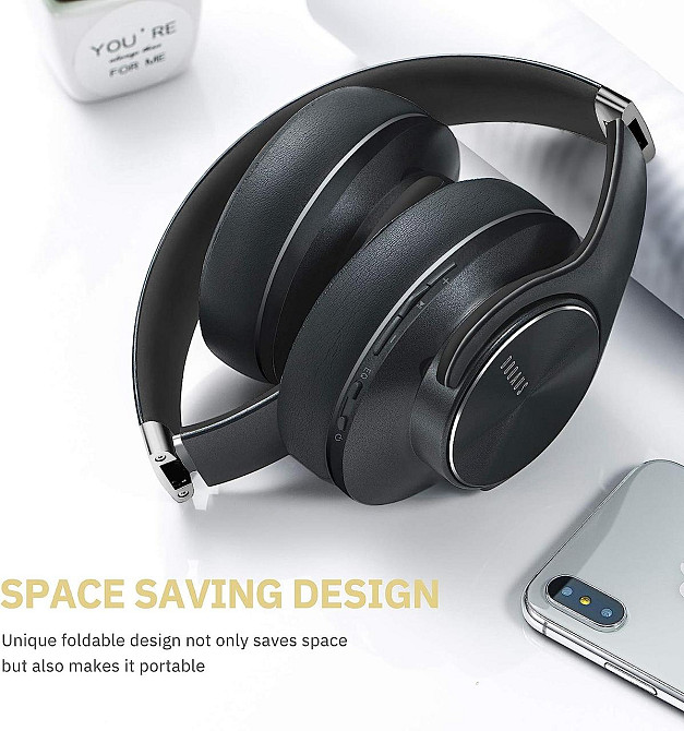 Bluetooth-наушники DOQAUS Care 1: 52 часа музыки, 3 режима эквалайзера, Hi-Fi стереозвук и мягкий комфорт Киев - изображение 14