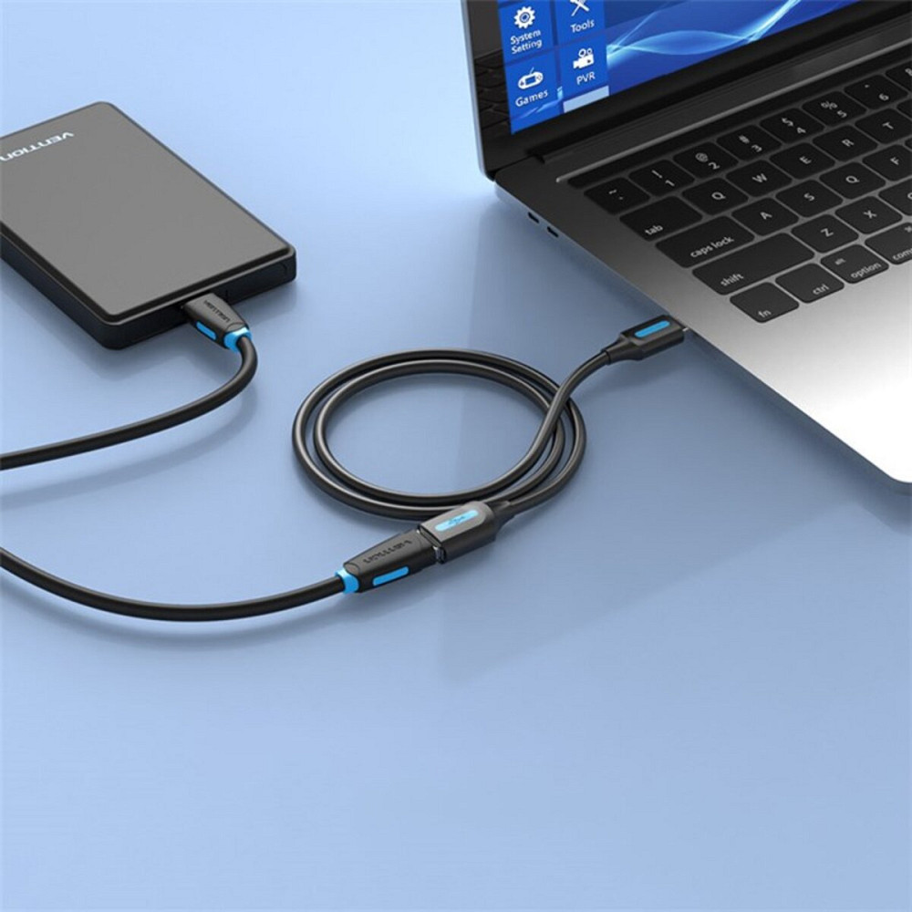 Кабель Vention USB 2.0 A Male to A Female Extension Cable 1.5M black PVC Type (CBIBG) Киев - изображение 4