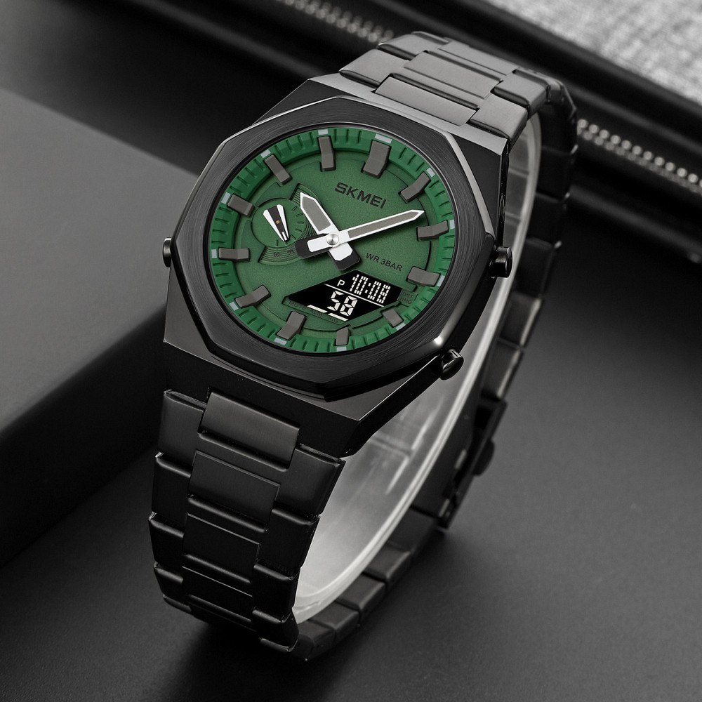 Skmei 1816BKGNBK Black Green-Black SBR Киев - изображение 4