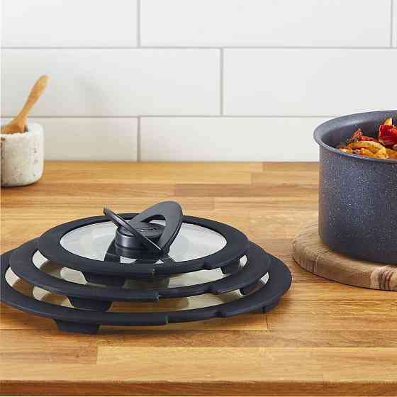 Набір скляних кришок Tefal Ingenio 16/18/20 см (L9849053) ( прозорий, чорний ) Харьков
