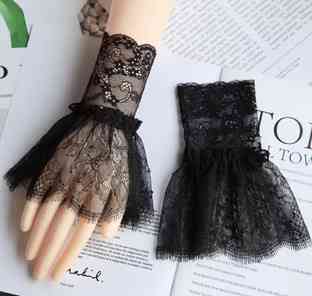 Манжети жіночі чорні мереживні Київ