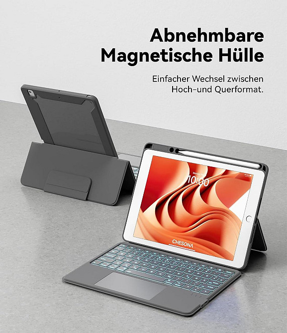 Защитный чехол с Bluetooth клавиатурой для iPad 10.2 (2019/20/21)/pro10.5(2017)/Air 3 10.5 Днепр - изображение 5