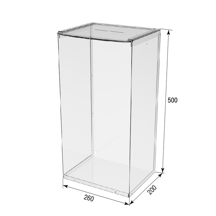 Ящик EKOSTAR без замка для пожертвований и сбора денег 260x200x500. Объем 26 литров Киев - изображение 4