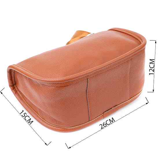 Полукруглая сумка для женщин из натуральной кожи Vintage 22906 Коричневый Киев