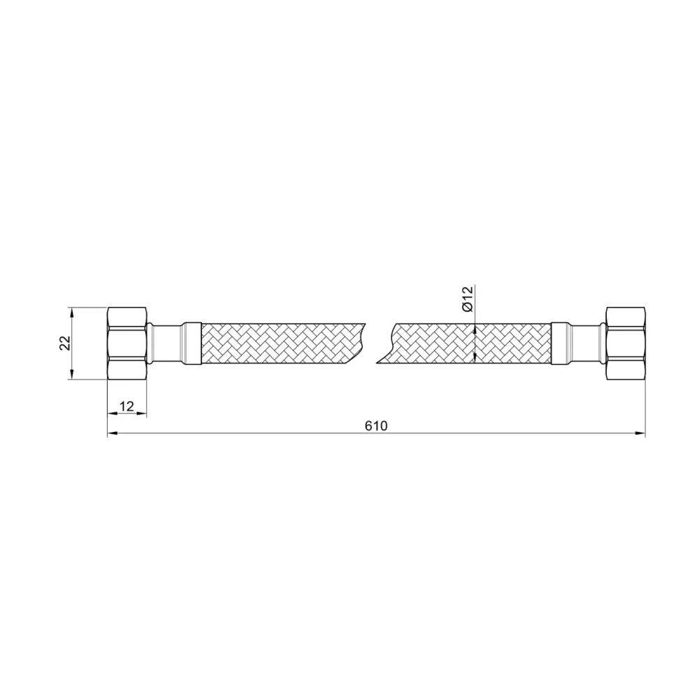 Гнучка підводка для води Thermo Alliance Standart 60 см ГГ SD397W60 Київ - фото 2