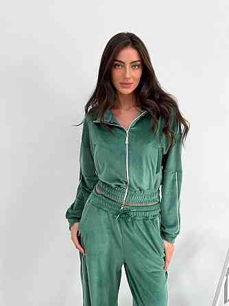 Велюровый костюм с лампасами Зелёный 42/46 Харьков