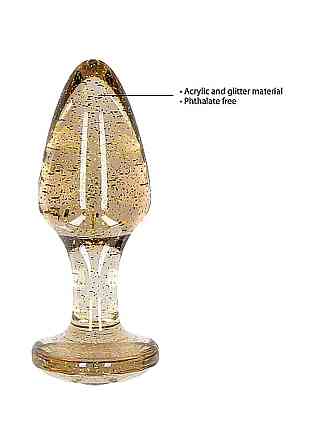 Набір анальних пробок - Ouch! Acrylic Golden Glitter Butt Plug Set Sex Aura Київ