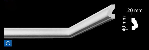 Стеновой  молдинг из полистирола 40х20 -O- Днепр - изображение 1