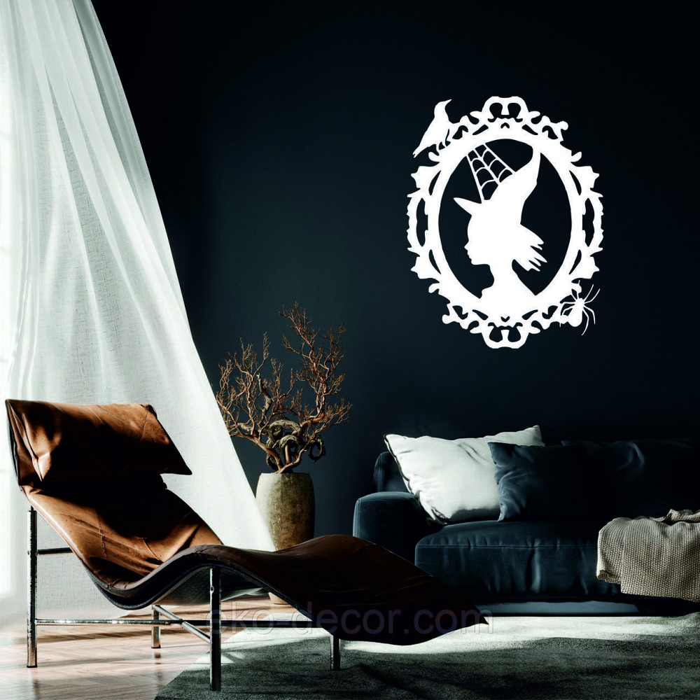 Декоративное настенное Панно «Ведьма», Декор на стену 50*39 см, Белый Киев - изображение 1