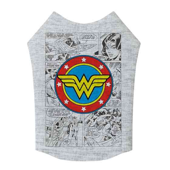 Майка для собак WAUDOG Clothes малюнок "Чудо-жінка комікс", XS22, B 30-35 см, С 19-24 см Коломыя