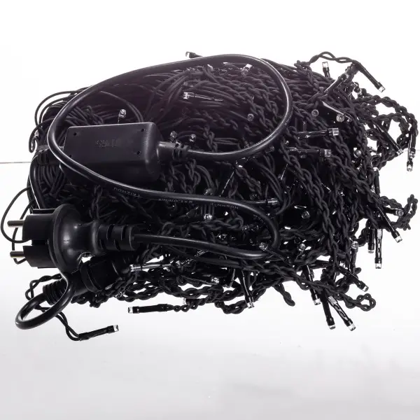 Гірлянда бахрома 20 м, 335 LED, чорний провід, синя Київ - фото 4