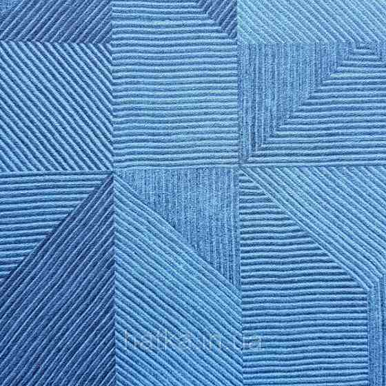 Шпалери вінілові на флізеліновій основі Decoprint BLOOMING 0.53х10 геометрія квадрати ромб темно-синій Київ
