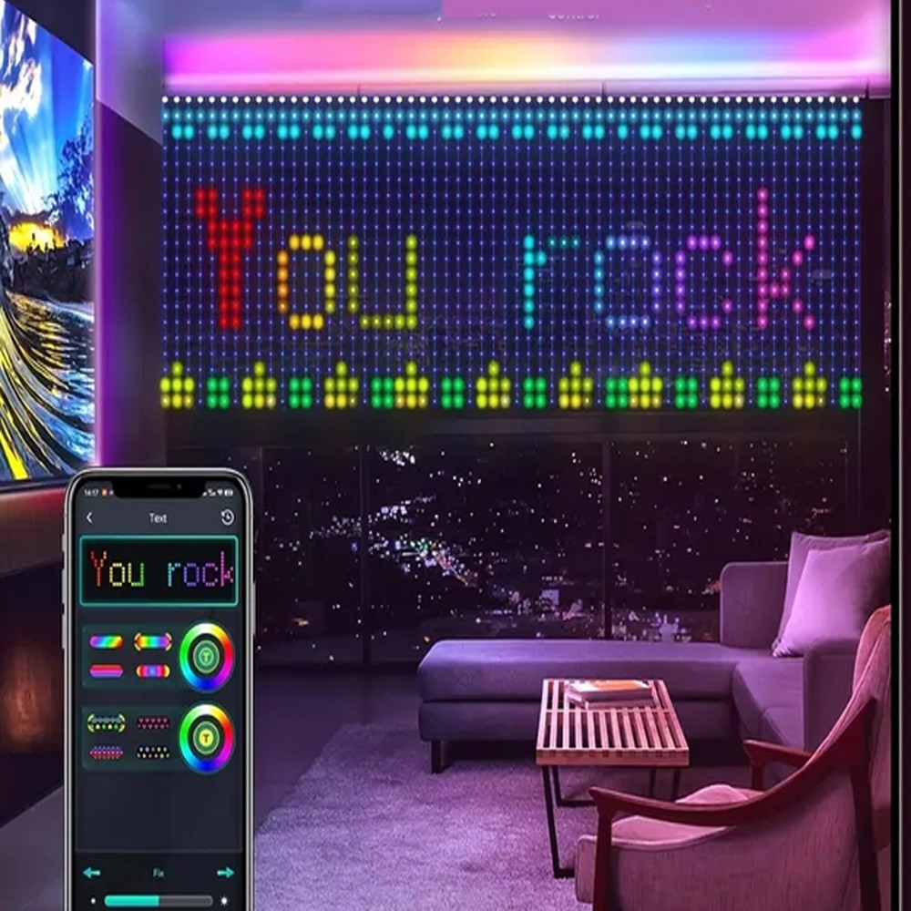 Смарт гірлянда штора від USB,2x2м,SFK 07,Різнокольорова SBR Київ - фото 9