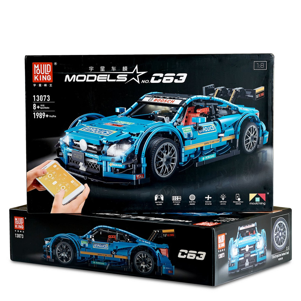 Детский конструктор cпортивный автомобиль Mercedes Benz C63 на радиоуправлении 1:8  на 1989 дет. MOULD KING Каменец-Подольский - изображение 6