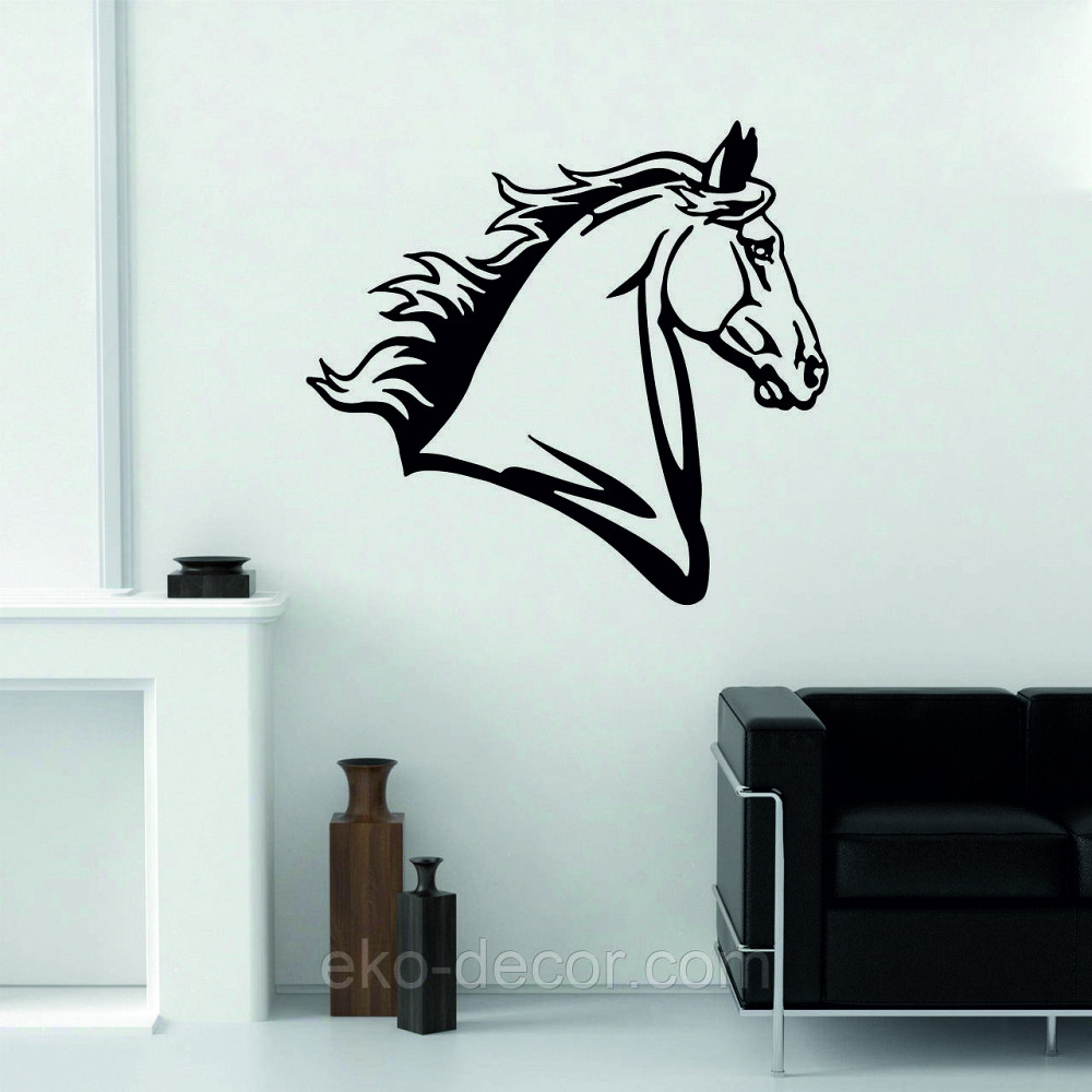 Декоративное настенное Панно «Лошадь», Декор на стену 90*83 см, Черный Киев - изображение 2