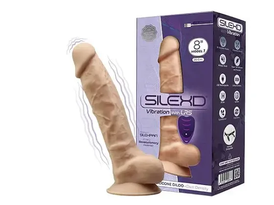 Фалоімітатор з вібрацією SilexD Vetus Vibro Flesh (MODEL 1 size 8in) + LRS, двошаровий, діаметр 4,2 Львів
