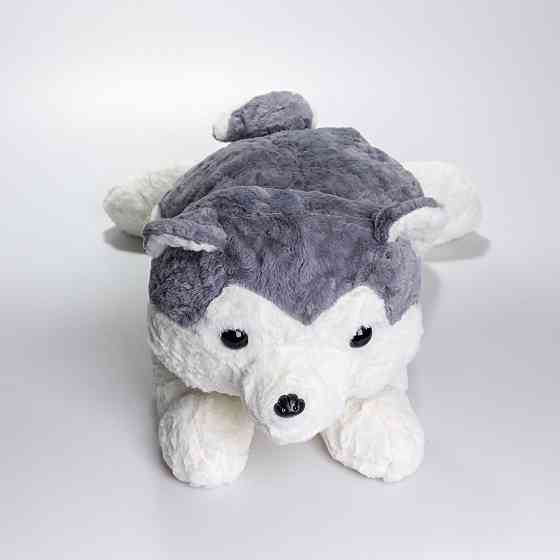 Мягкая игрушка-плед,подушка 3 в 1 Хаски плед в игрушке 50×30×26 (см) Серый 7124G SBR Киев