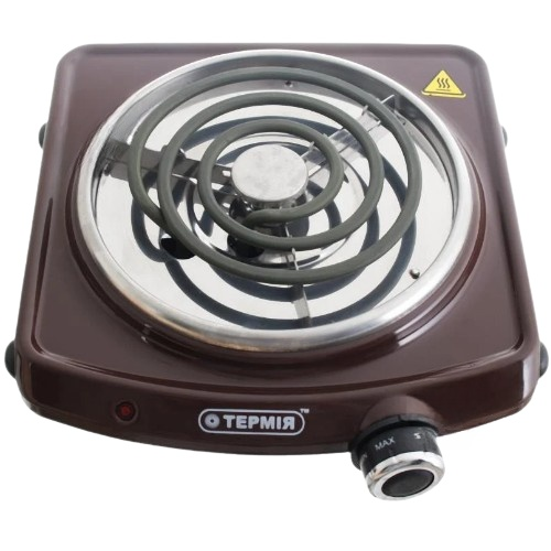 Електроплита настільна (спіраль) коричнева ЕПТ 1-1,0/230 М2 ТЕРМІЯ Житомир