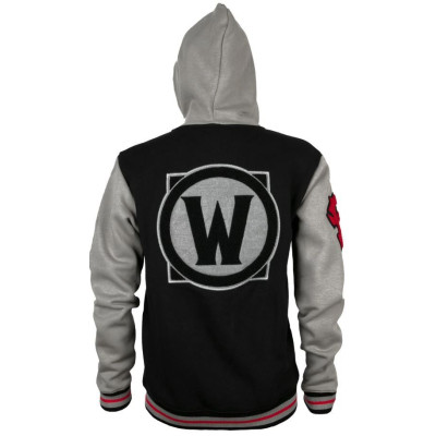 Кофта Jinx World of Warcraft Horde Varsity Hoodie Black/Cool Grey/Red L (JINX-10491 BLL) Вінниця - фото 2