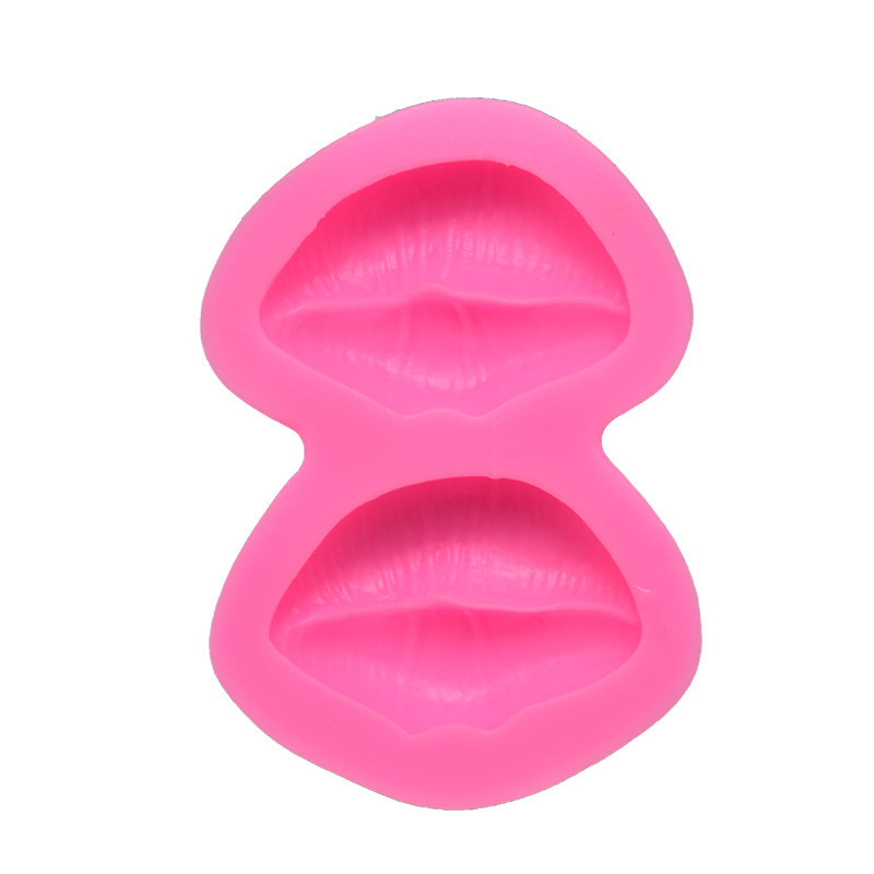 Молд силіконовий Губи 75 на 53 мм рожевий Київ - фото 3