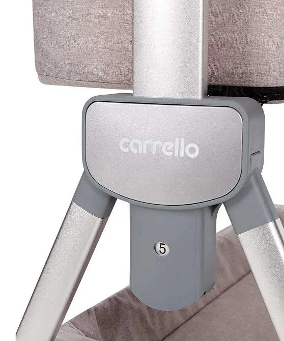 Дитяче приставне ліжечко — манеж на коліщатках зі знімною люлькою Aria Silver Grey Carrello сірий Кривий Ріг - фото 9