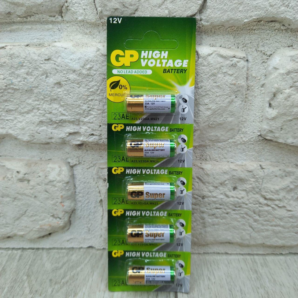 Батарейка GP 23A Alkaline 12V — високовольтна лужна батарея для пультів і сигналізацій (уп. 5 шт) Харків - фото 6