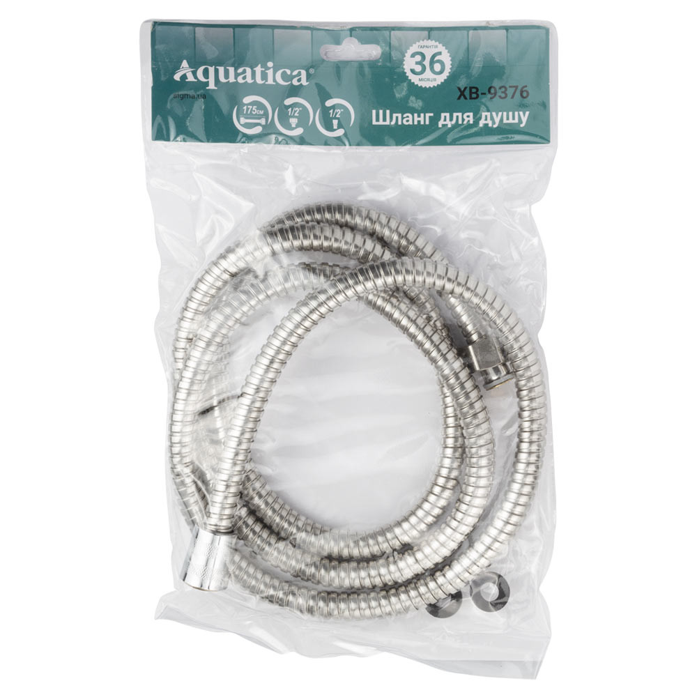 AQUATICA Шланг для душа 1/2" SS с подшипником 175см AQUATICA XB-9376 (9792042) Київ - фото 2