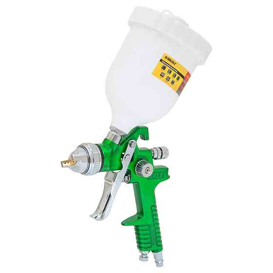 Sigma Краскораспылитель HVLP Ø1.3+1.7мм 140-280л/мин 3бар в/б 600мл (пласт) зелёный SIGMA (6812 Коломыя