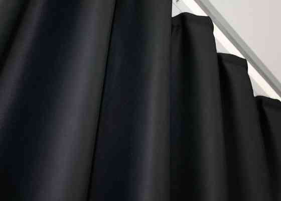 Комплект готовых штор VR-Textil Софт однотонний Черный 150х270 см 2 шт (33-0262) Киев