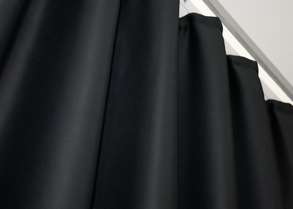 Комплект готовых штор VR-Textil Софт однотонний Черный 150х270 см 2 шт (33-0262) Киев - изображение 6