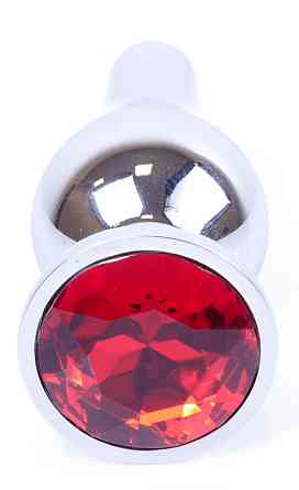 Анальна пробка Boss Series - Jewellery Silver BUTT PLUG Red, BS6400073 Sex Aura Київ