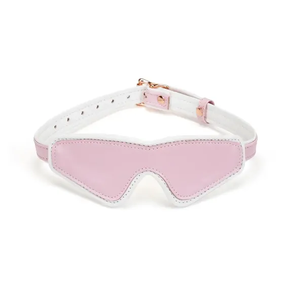 Шкіряна маска на очі Liebe Seele White & Pink Fairy Goat Leather Blindfold Львів