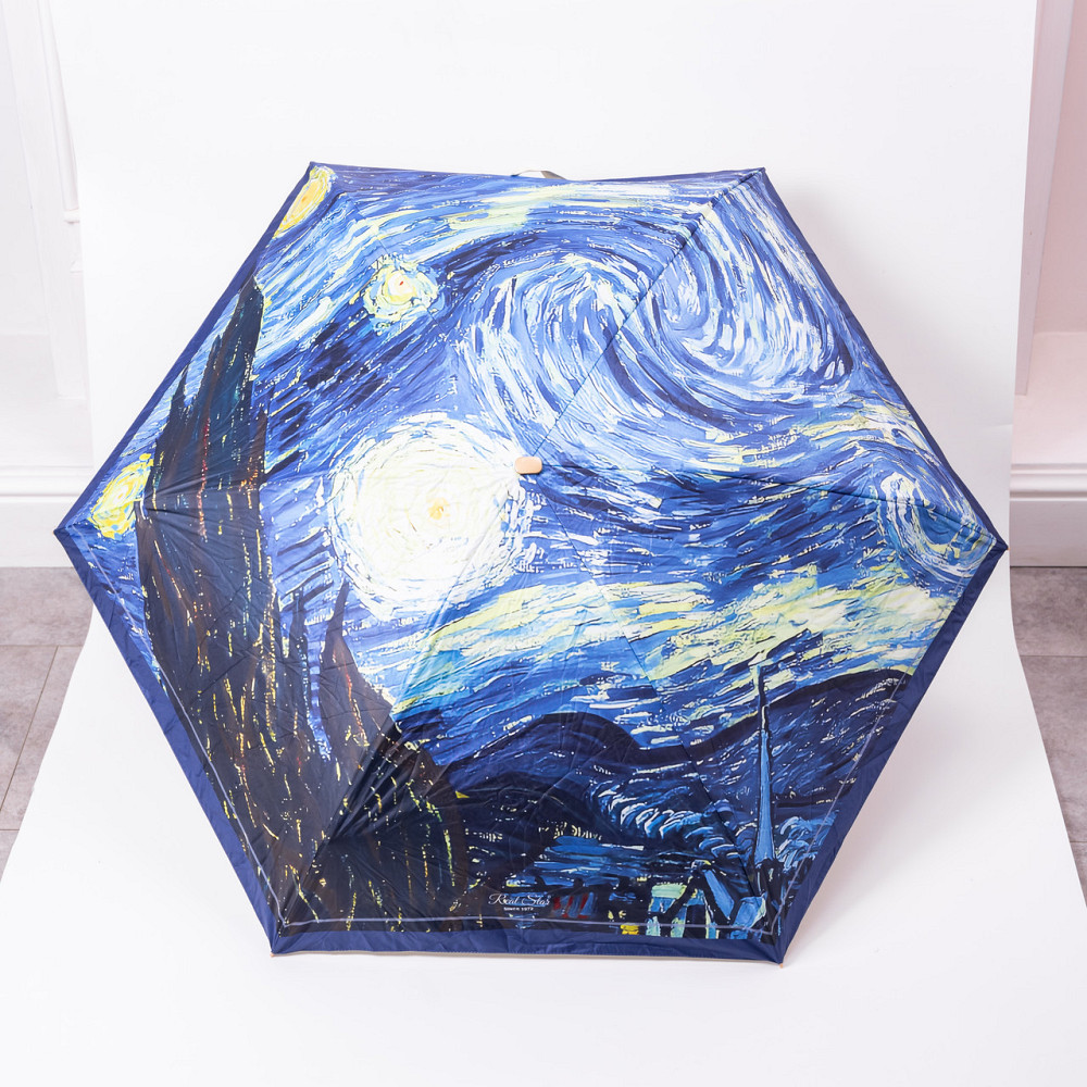 Парасолька механічна Ван Гога «Зоряна ніч» міцна надійна з поліестеру діаметр 91 см HP-23-1BL Коломыя - изображение 1