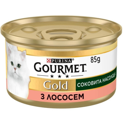 Консервы для кошек Purina Gourmet Gold Сочное наслаждение с лососем 85 г (8445290823373) Винница - изображение 3