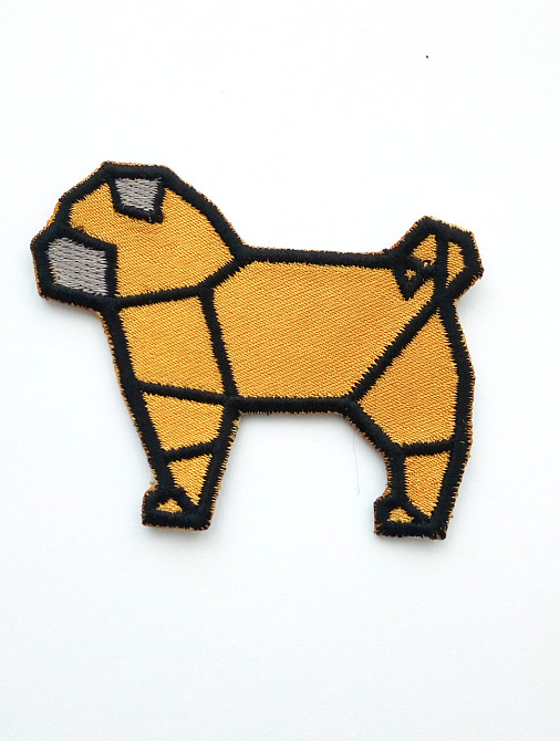 Нашивка патч Мопс (оригами) Запорожье - изображение 1
